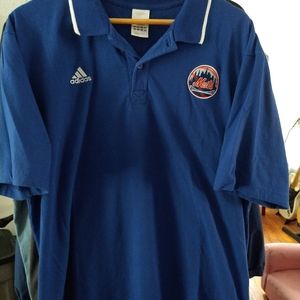 Vintage NY Mets Adidas Polo Shirt XL embroidered